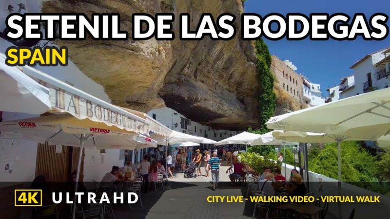 スペインのセテニル・デ・ラス・ボデガスをお散歩している動画です。