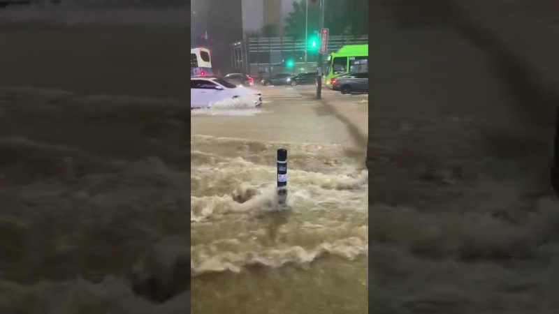 韓国ソウル市を襲った洪水の威力がハンパない！！