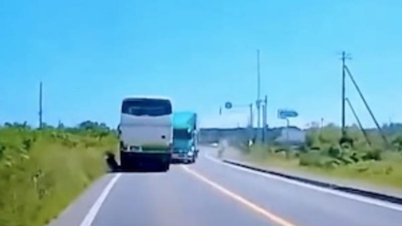 【動画】 北海道で5人が死亡したトラックとバスの正面衝突事故の映像、エグすぎる(@_@;)