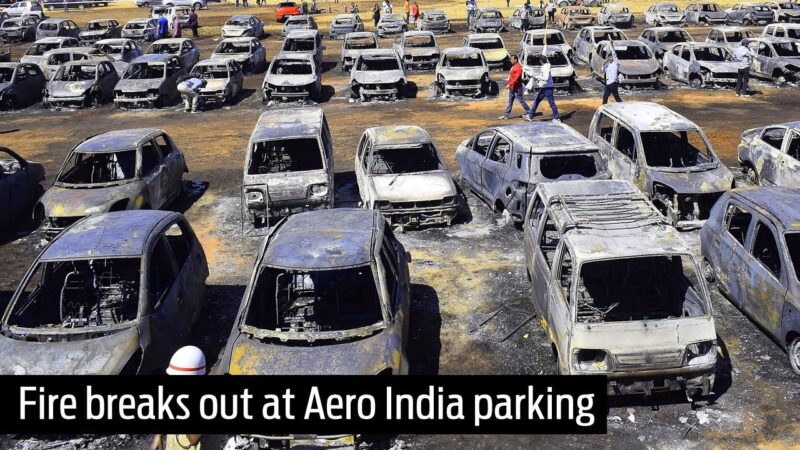 駐車場で火災が発生し車両300台が全焼しました。
