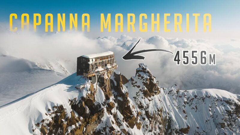 アルプスの一番高い山小屋カパンナ マルゲリータ(標高4556m)でアルプスの一番高い山小屋で一晩過ごす。