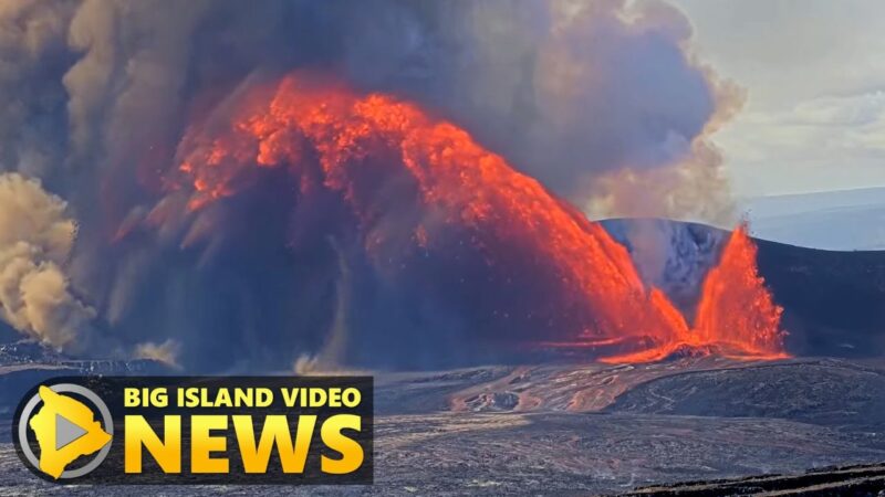 ハワイキラウエア火山で発生した巨大溶岩噴水の壮絶な瞬間とウェブカメラ破壊の全貌を記録した映像の分析。