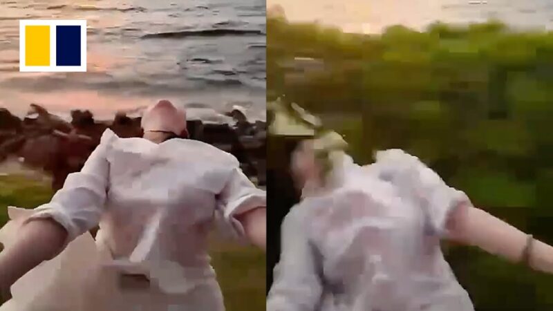 スリランカで列車から身を乗り出した観光客が転落してしまいました！