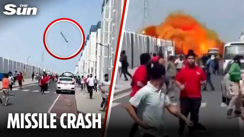 カタールの大通りにミサイルが着弾する恐ろしい瞬間がヤバすぎる！！